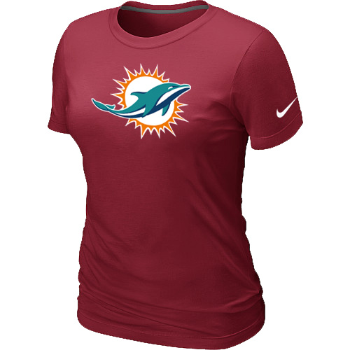 Miami Dolphins Sideline Legend logo women's T-Shirt Red