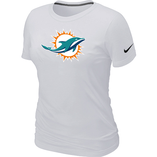 Miami Dolphins Sideline Legend logo women's T-Shirt White