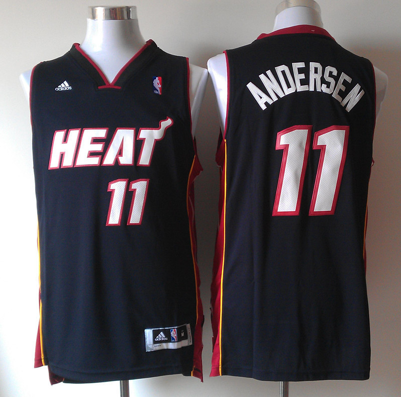 Miami Heat 11 Andersen Black Jerseys