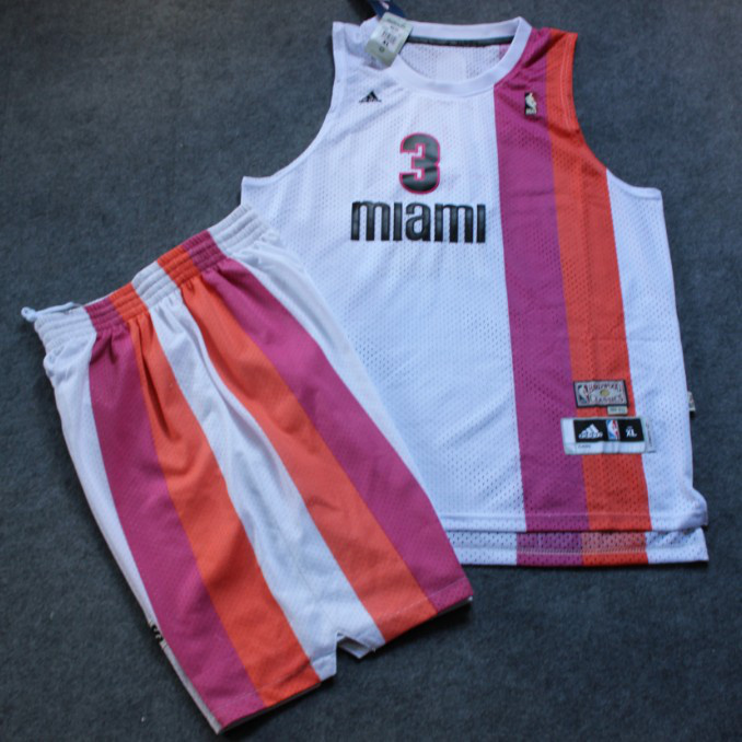 Miami Heat 3 WADE White Suit