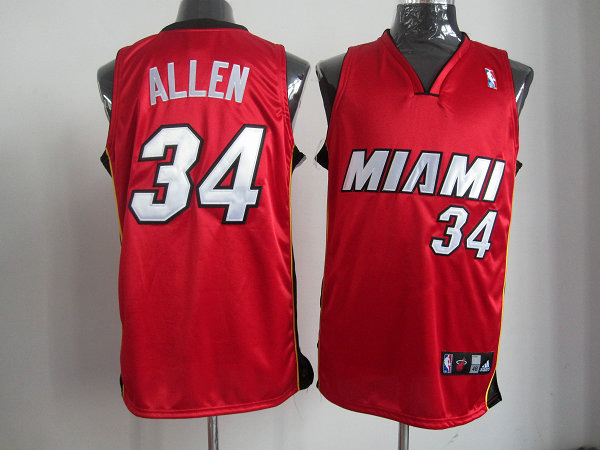 Miami Heat 34 Allen Red Jerseys