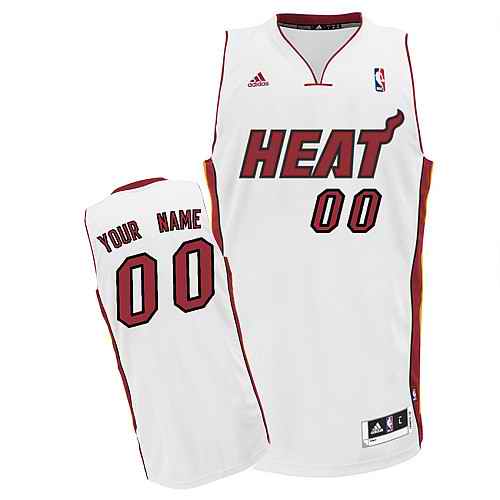 Miami Heat Custom Swingman white Home Jersey