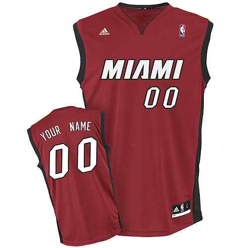 Miami Heat New Custom red Alternate Jersey