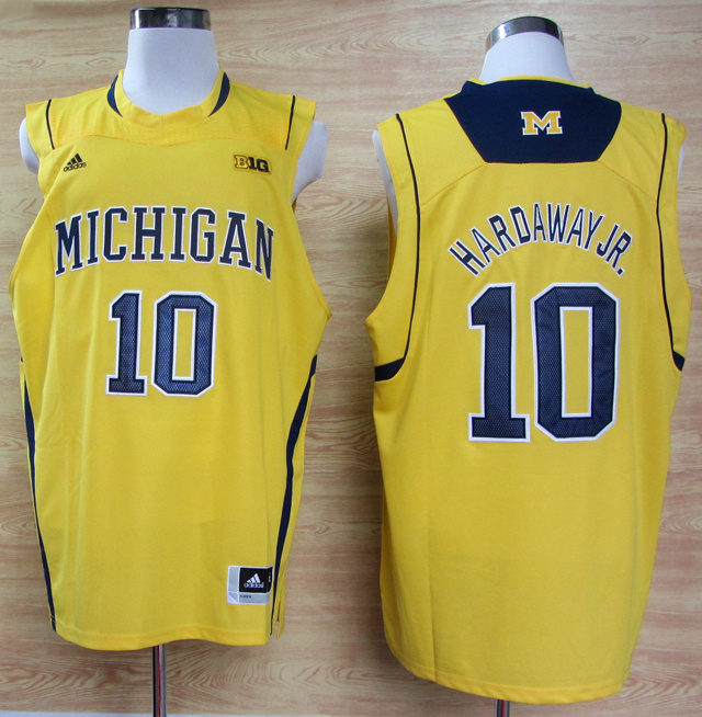 Michigan Wolverines 10 Hardaway Jr.B10 Patch Yellow AAA Jerseys Michigan Wolverines 10 Hardaway Jr.B10 Patch Yellow AAA Jerseys