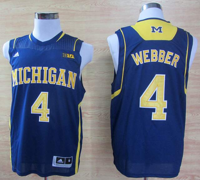 Michigan Wolverines 4 Webber B10 Patch Blue AAA Jerseys - Click Image to Close