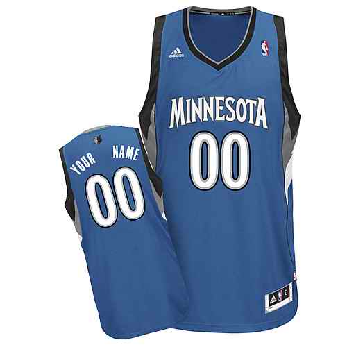 Minnesota Timberwolves Custom Swingman blue Road Jersey