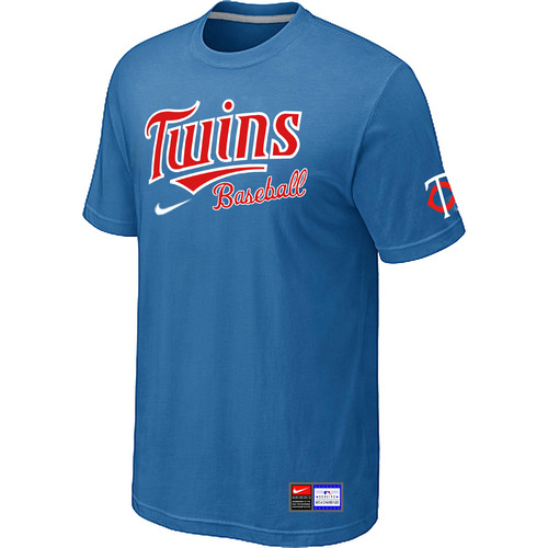 Minnesota Twins light Blue Nike Short Sleeve Practice T-Shirt