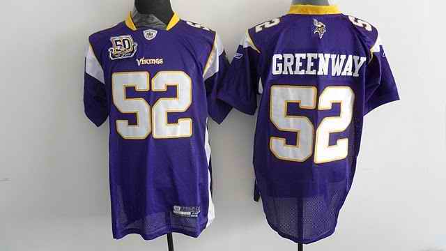 Minnesota Vikings 52 Chad Greenway Purple 50TH Patch Jerseys Minnesota Vikings 52 Chad Greenway Purple 50TH Patch Jerseys