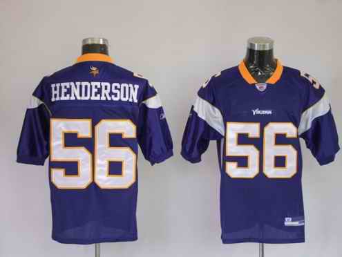 Minnesota Vikings 56 Henderson Purple Jerseys