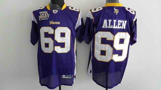Minnesota Vikings 69 Jared Allen Purple 50TH Jerseys