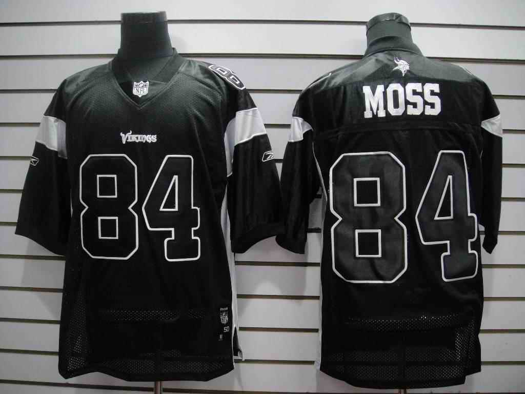 Minnesota Vikings 84 Moss black Jerseys