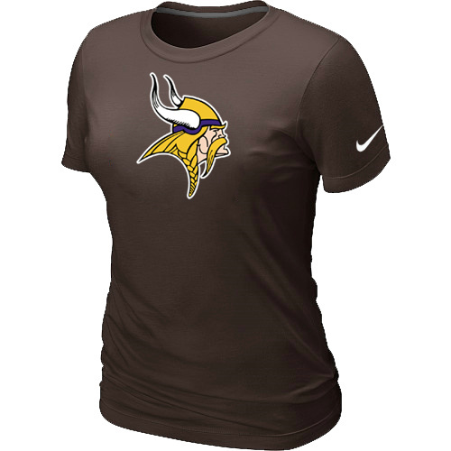Minnesota Vikings Brown Women's Logo T-Shirt