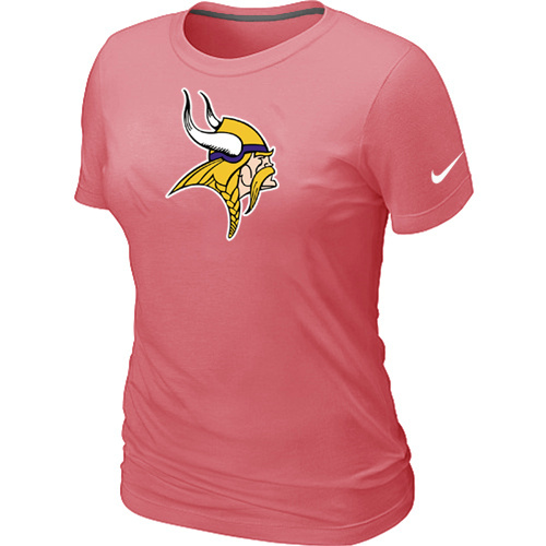 Minnesota Vikings Pink Women's Logo T-Shirt