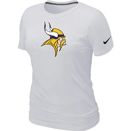 Minnesota Vikings White Women's Logo T-Shirt