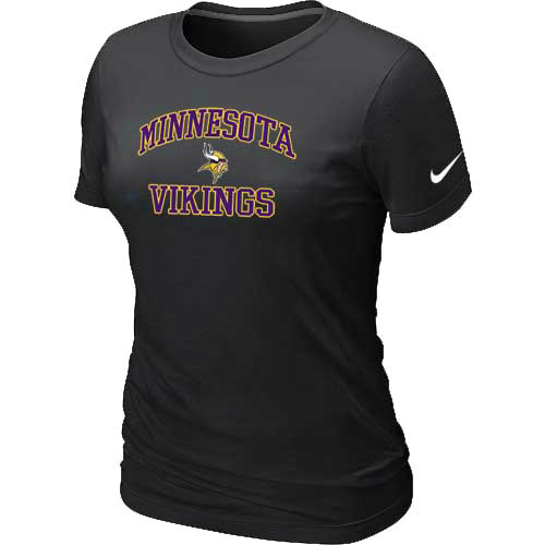 Minnesota Vikings Women's Heart & Soul Black T-Shirt