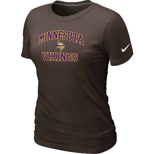 Minnesota Vikings Women's Heart & Soul Brown T-Shirt