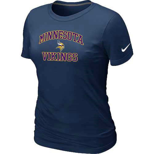 Minnesota Vikings Women's Heart & Soul D.Blue T-Shirt