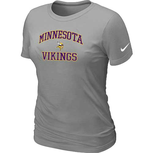 Minnesota Vikings Women's Heart & Soul L.Grey T-Shirt