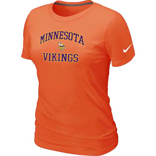 Minnesota Vikings Women's Heart & Soul Orange T-Shirt Minnesota Vikings Women's Heart & Soul Orange T-Shirt