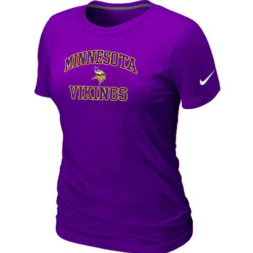Minnesota Vikings Women's Heart & Soul Purple T-Shirt