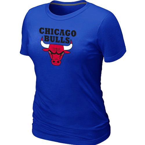 NBA Chicago Bulls Big & Tall Primary Logo Blue Women's T-Shirt - Click Image to Close
