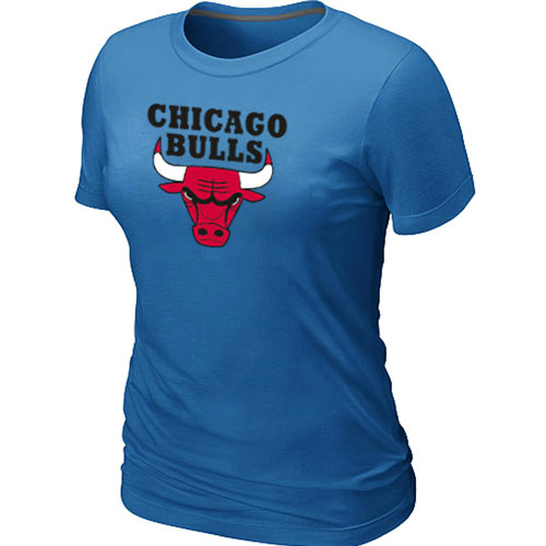 NBA Chicago Bulls Big & Tall Primary Logo L.blue Women's T-Shirt - Click Image to Close