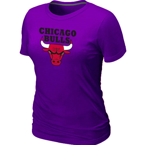 NBA Chicago Bulls Big & Tall Primary Logo Purple Women's T-Shirt