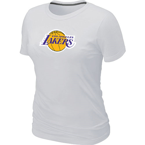 NBA Los Angeles Lakers Big & Tall Primary Logo White Women's T-Shirt