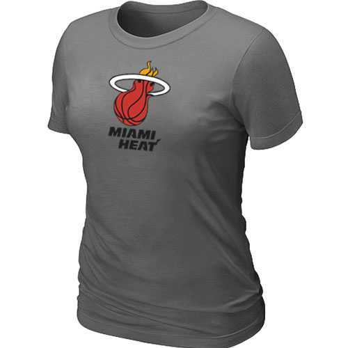 NBA Miami Heat Big & Tall Primary Logo D.Grey Women's T-Shirt