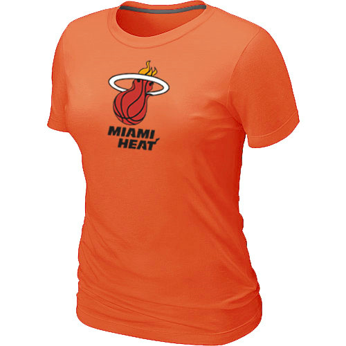 NBA Miami Heat Big & Tall Primary Logo Orange Women's T-Shirt