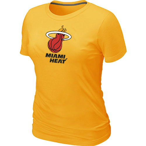 NBA Miami Heat Big & Tall Primary Logo Yellow Women's T-Shirt