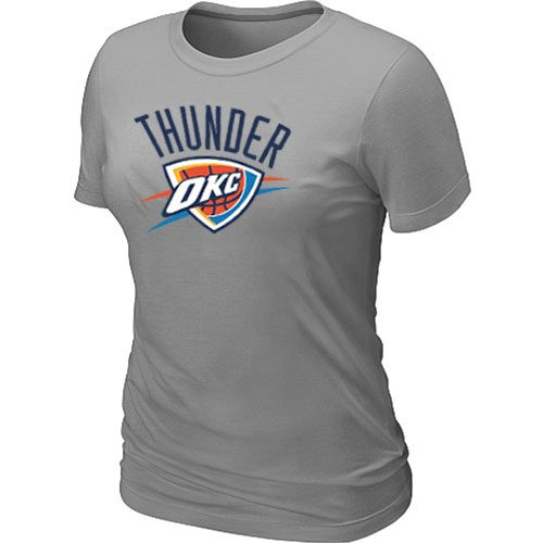NBA Oklahoma City Thunder Big & Tall Primary Logo L.Grey Women's T-Shirt
