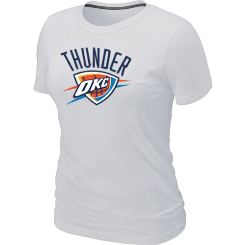 NBA Oklahoma City Thunder Big & Tall Primary Logo White Women's T-Shirt