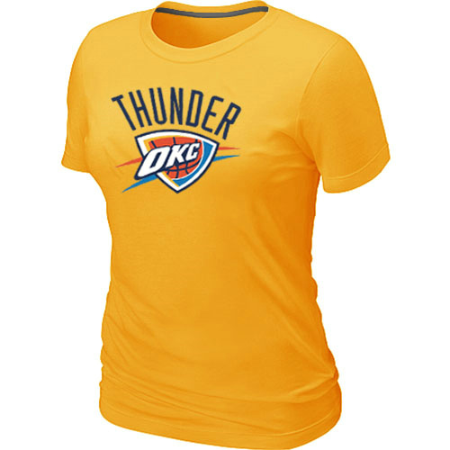 NBA Oklahoma City Thunder Big & Tall Primary Logo Yellow Women's T-Shirt