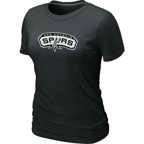NBA San Antonio Spurs Big & Tall Primary Logo Black Women's T-Shirt