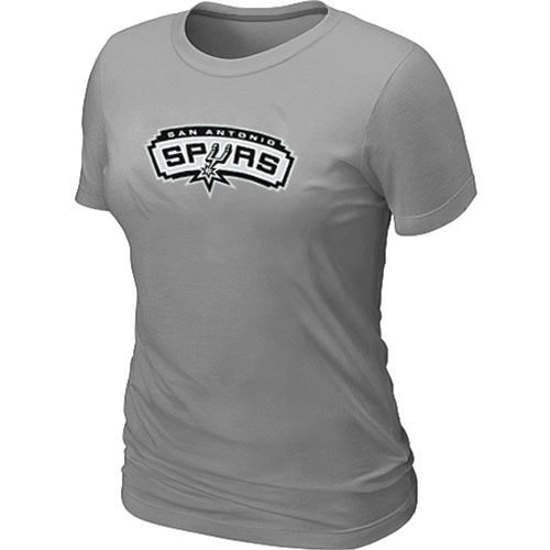 NBA San Antonio Spurs Big & Tall Primary Logo L.Grey Women's T-Shirt