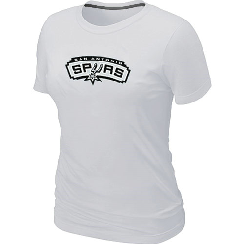 NBA San Antonio Spurs Big & Tall Primary Logo White Women's T-Shirt