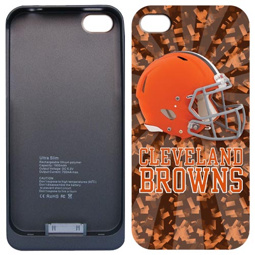NFL Browns Iphone 4&4S External Protective Battery Case