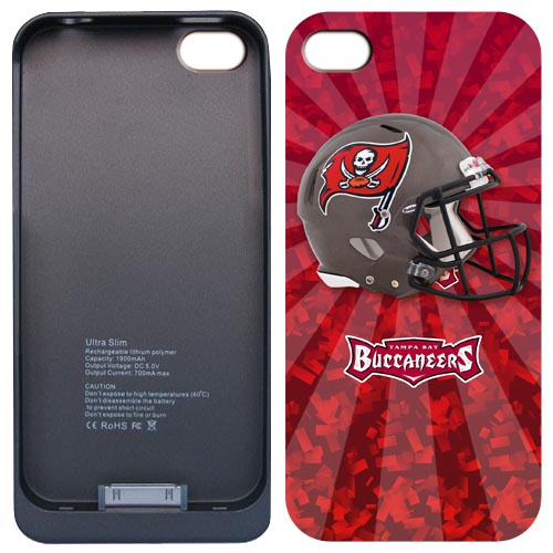 NFL Buccaneers Iphone 4&4S External Protective Battery Case