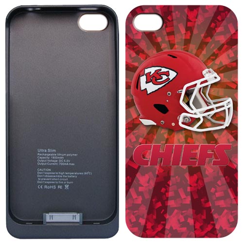 NFL Chiefs Iphone 4&4S External Protective Battery Case