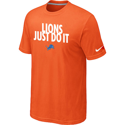 NFL Detroit Lions Just Do It Orange T-Shirt