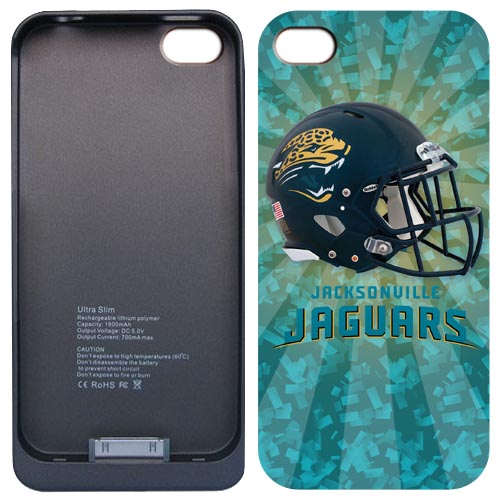 NFL Jaguars Iphone 4&4S External Protective Battery Case