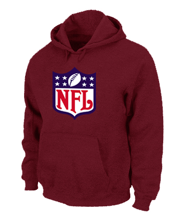 NFL Logo Pullover Hoodie RED - Click Image to Close