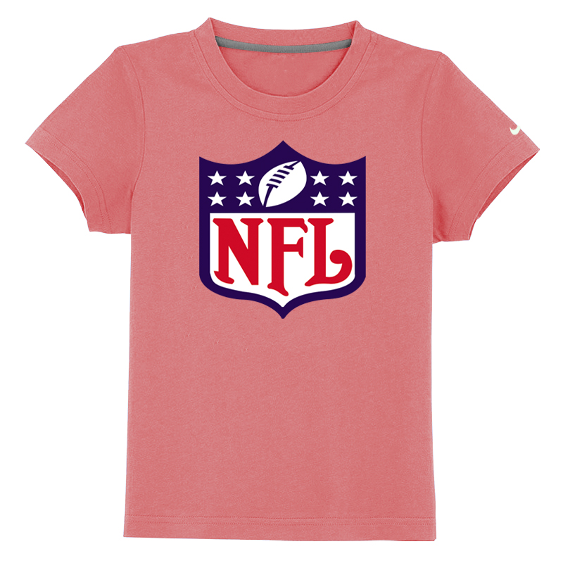 NFL Logo Youth T-Shirt Pink - Click Image to Close