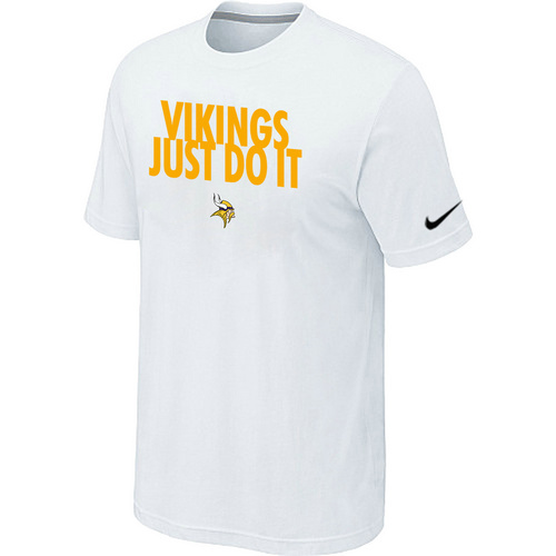 NFL Minnesota Vikings Just Do It White T-Shirt