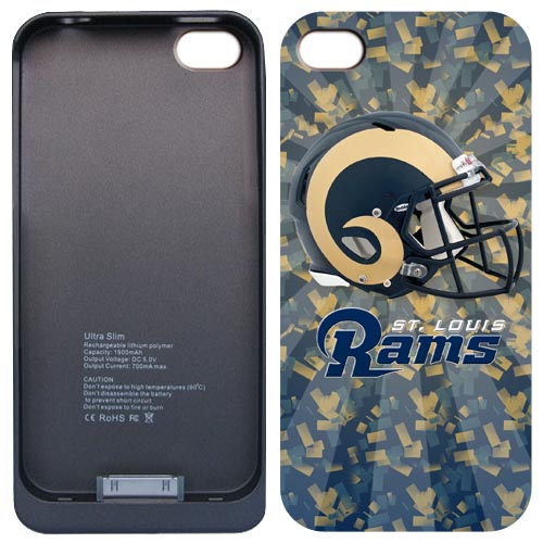 NFL Rams Iphone 4&4S External Protective Battery Case
