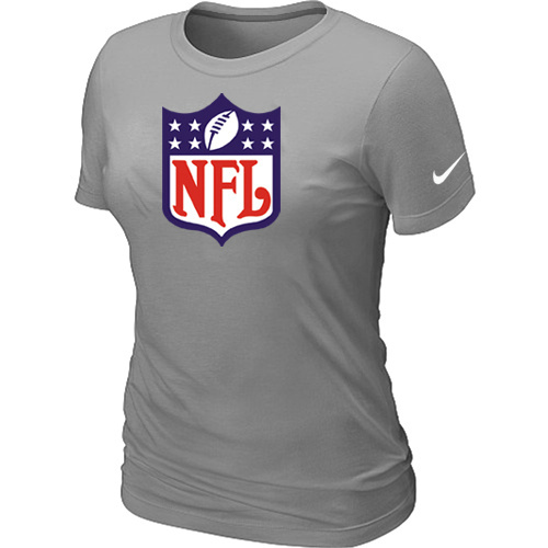 NFL Shield L.Grey Women's Logo T-Shirt - Click Image to Close