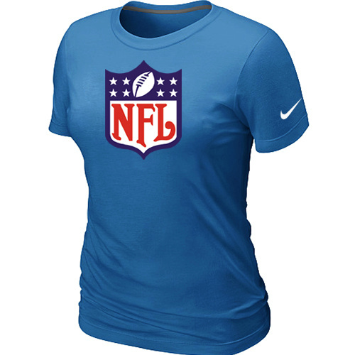 NFL Shield L.blue Women's Logo T-Shirt - Click Image to Close