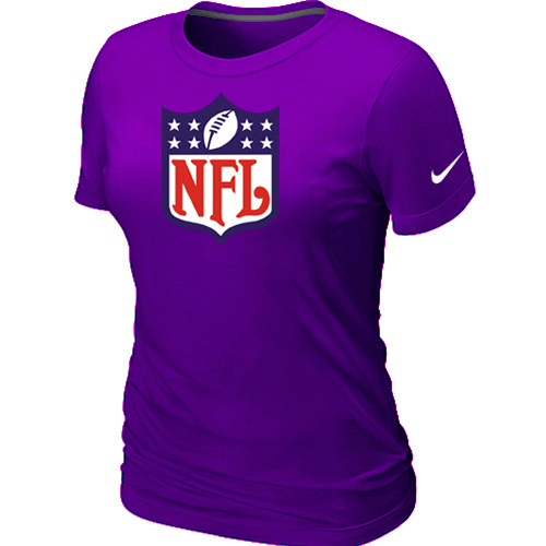 NFL Shield Purple Women's Logo T-Shirt - Click Image to Close
