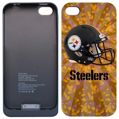 NFL Steelers Iphone 4&4S External Protective Battery Case